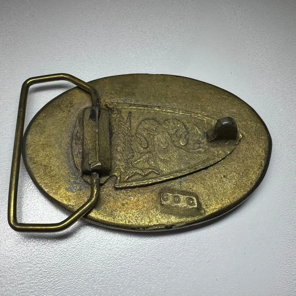 Vintage CDC Metal Works Star Route Carriers‎ 1845 Belt Buckle Stage Coach